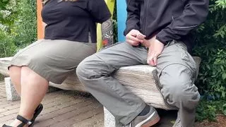 Mother-in-law. Cum for me in the park on a bench