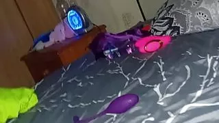 She loves masturbating with toy