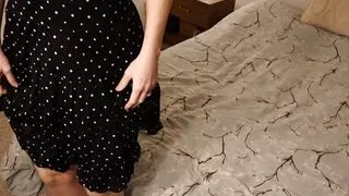 Walking in on my stepmom masturbating and she lets me help her