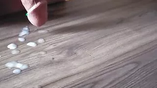 Cum shower on my home office desk