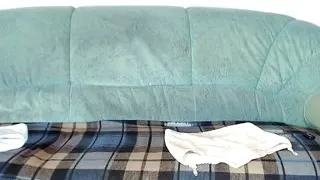 Wank with condom and dildo