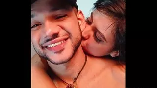 she masturbates asking for cock to her gifted lover, he promptly puts his big dick in her pussy