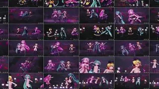 Miku With Girls - Sexy Dance + Gradual Undressing (3D HENTAI)