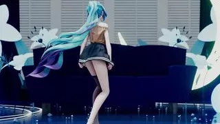Adult Miku - Dancing In Sexy Skirt + Gradual Undressing (3D HENTAI)