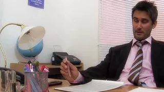 Blonde job interview