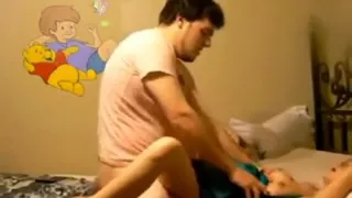pregnant - teen rides her boyfriend  on chair