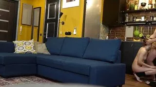 My stepdad filling up my girlfriend's mouth with his monster cock