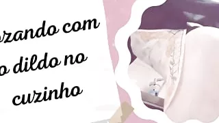 Sissy Aniya - tgirl housewife cumshot in the kitchen