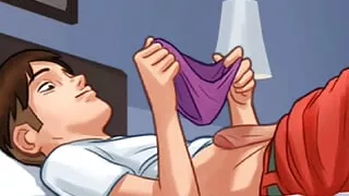 Summertime Saga #73 - Pervert Dude Caught With His Landlady's PANTIES Again