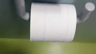 Womens toilet restroom Hotel cumshot on toilet roll
