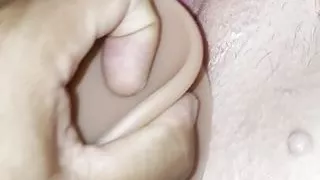 Wife taking her favourite dildo