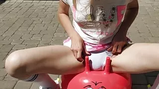 Horny Milf And Her Pervert Fantasy. DP Riding Fitness Ball