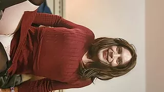 Just looking cute and sucking on a nice dildo