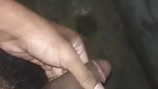 Masturbated outside the room wall. Self-satisfied.