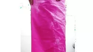 Peeing on Manipuri Phanek