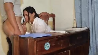 Teacher fucks her student to help him save the semester