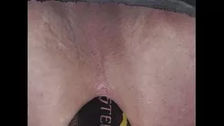 2 clips, one of very larger energy drink in his ass, and her being dped with toys until she cums