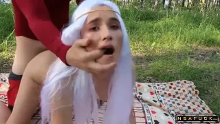 Kinky Amateur Teen Getting Rammed Doggystyle In The Out