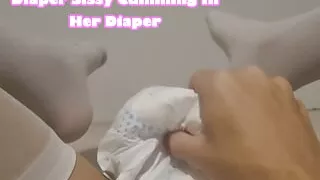 Diaper Sissy Cumming In Her Diaper