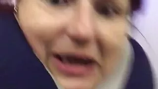 Doing a huge piss on the plane