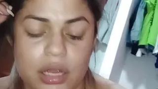 extreme and sensual blowjob to my young neighbor before putting my undies aside to ride him in