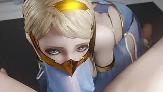 Nier Operator 21o Sucking Cock Under Her Veil