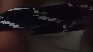 Sitting down using the toilet