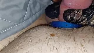 Pumping my cock with a condom pt.1