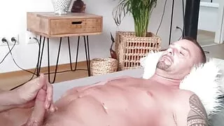 Gay kissing handjob cumcontrol . Big cumshout. Sensual dexterxxl