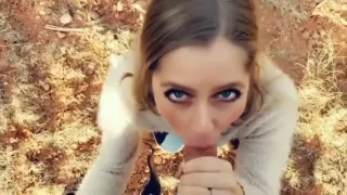 Great Blowjob In A Backyard