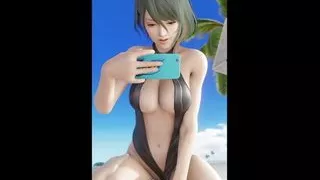 DOA Tamaki Riding Cock At The Beach With Sound