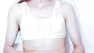 (Part 1) Skinny Asian Sissy Cum Twice After Locked In Chastity For A Week