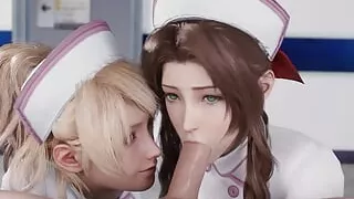 Nurse Luna And Aerith Sucking Big Dick Version 2