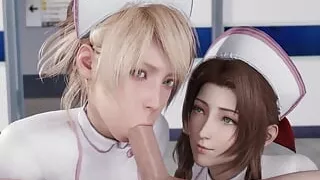 Nurse Luna And Aerith Sucking Big Dick Version 3