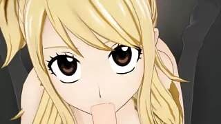 fairy tail lucy blowjob and sex