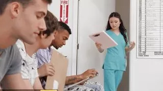 Lulu Chu Double Takes On Mazee & Alex Simultaneously & Uses Her Expertise To Take Their Milk Out - BRAZZERS