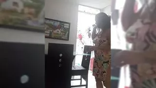 stepmother shares a bed in the hotel room stepsister joins a threesome