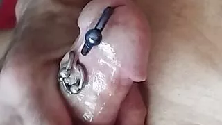 playing with my piercings ( no cul )