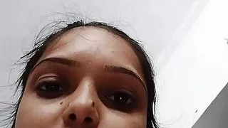 Indian sexy girl showing her boobs and pussy in home