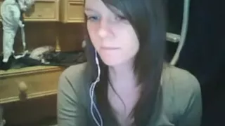 Young Brunette Shows It All