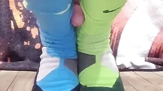Self sockjob in nike elites
