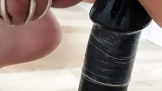 Anal stretching with orgasm