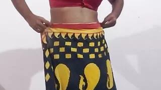 Gunjan crossdressers in saree