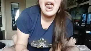 DD Sadie Sucks Her Stepfather's Dick and Swallows His Cum