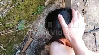 Big White Farmer in Boots Picks Up Twink to Breed