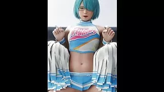 Nico Dressed Up As A Cheerleader Riding Hard Cock