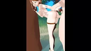 Reisalin Stout Bent Over And Fucked In The Woods