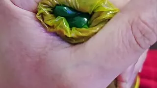 jerking off with a condom