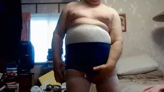 Blue Panties Masturbate Cum