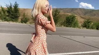 Horny Asian goes up the mountains for a HARD FUCK POV